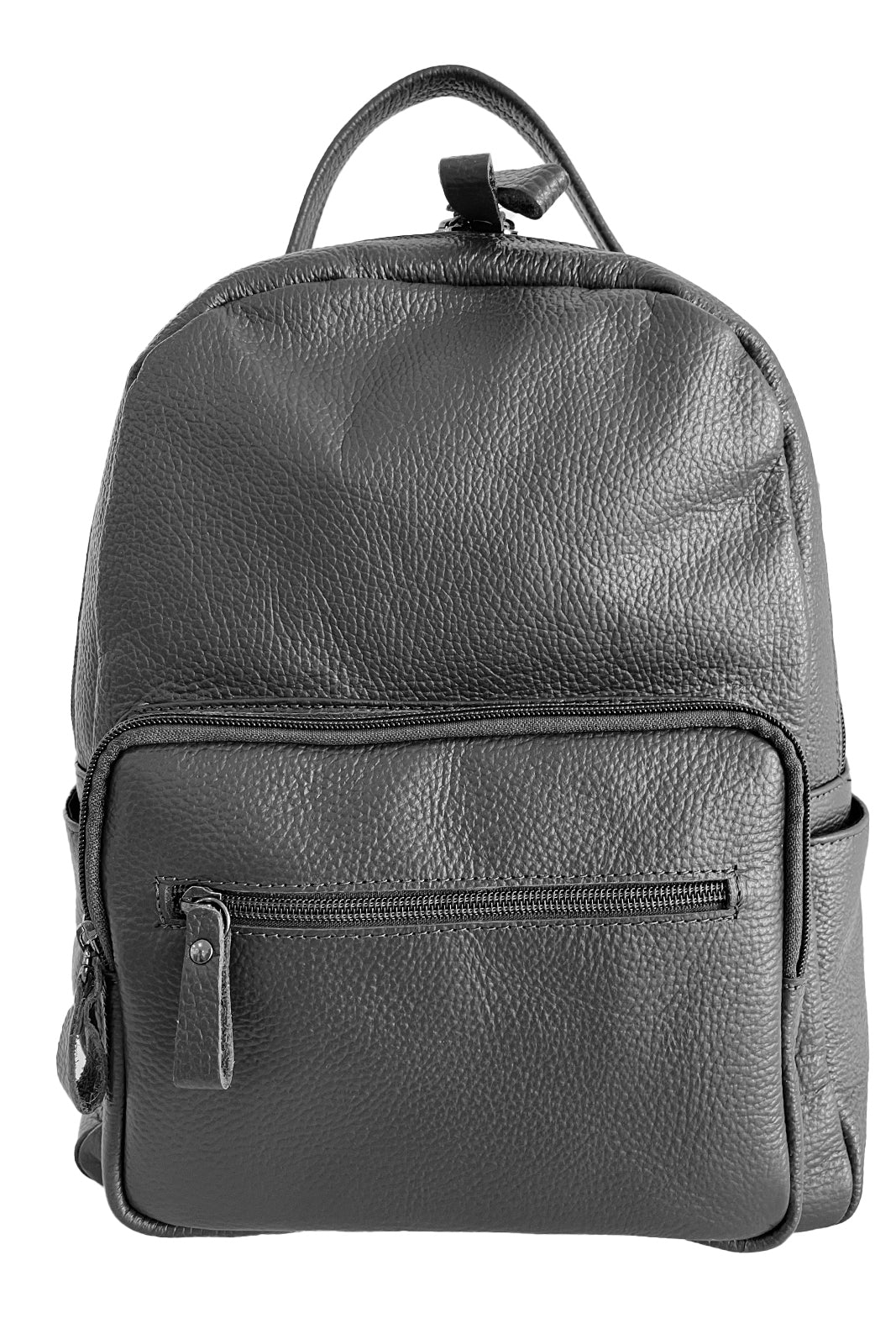 Zaino nero in pelle unisex