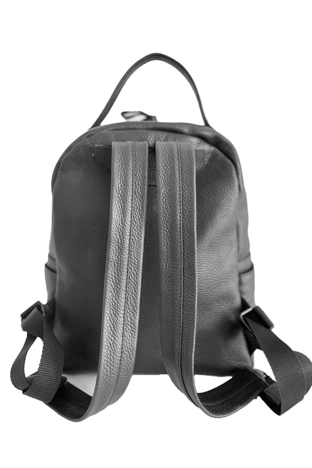 Zaino nero in pelle unisex