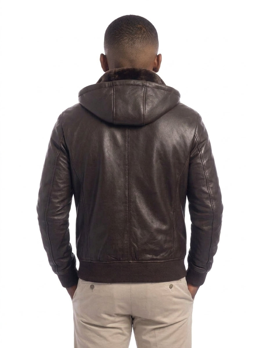 Bomber montone con zip Polo Shearling testa di moro bambino