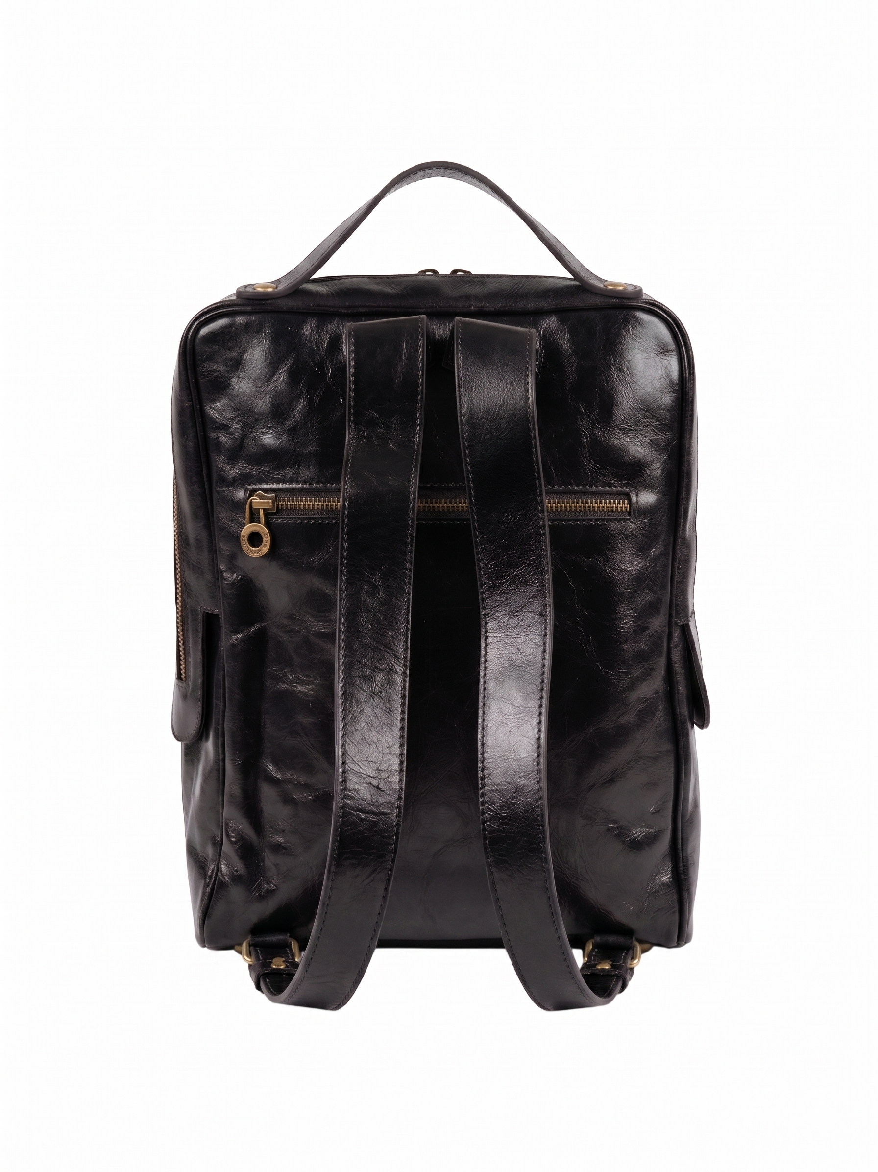Zaino nero in pelle uomo brd