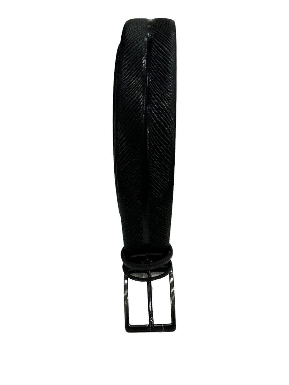 Cintura in vera pelle nera