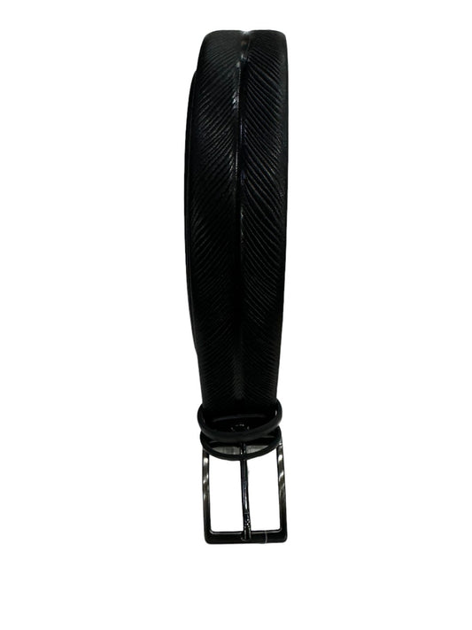 Cintura in vera pelle nera