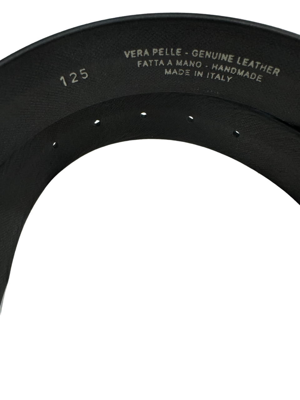 Cintura in vera pelle nera