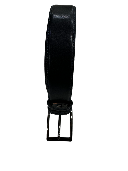 Cintura in vera pelle blu