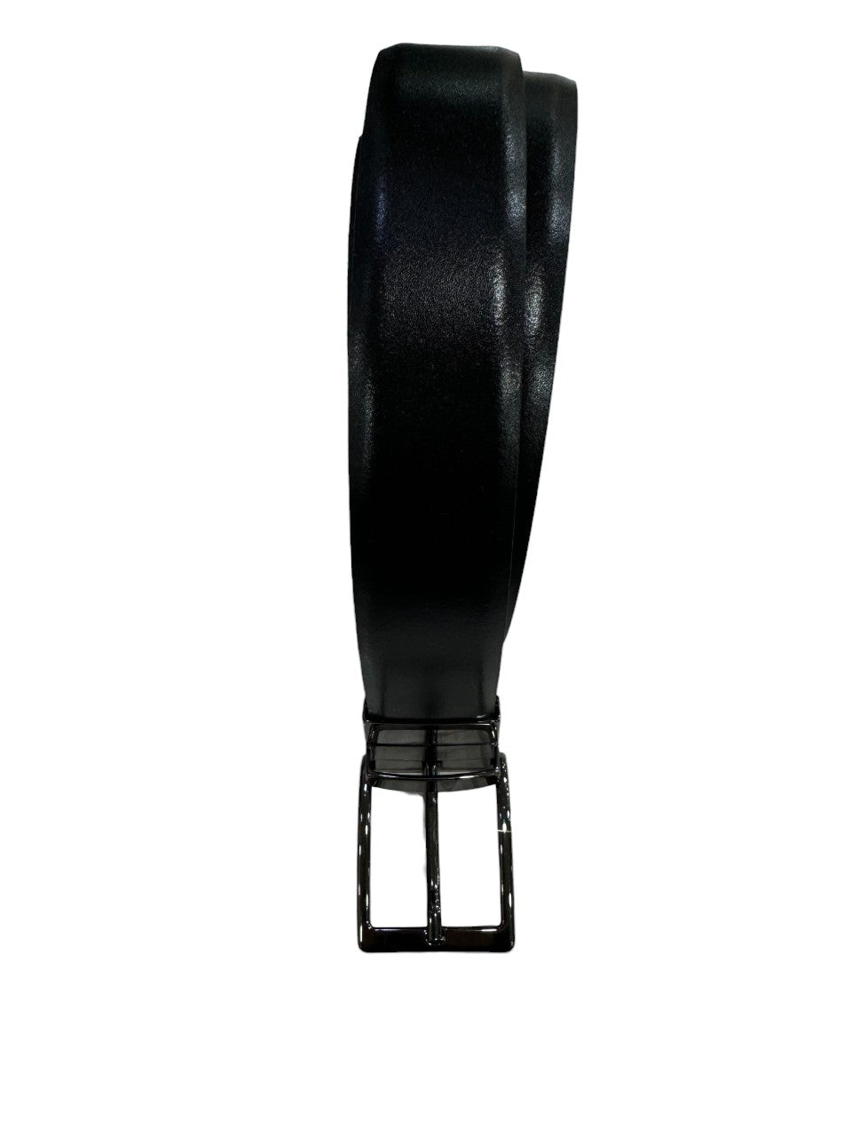 Cintura in vera pelle double face nero blu