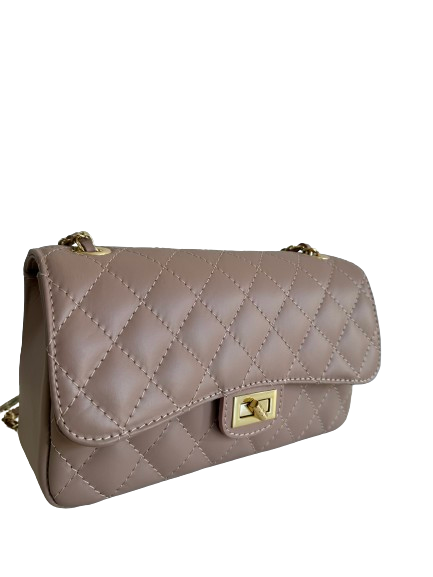 Borsa in vera pelle rosa antico 3