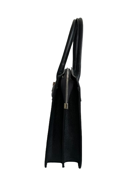 Borsa in vera pelle nero 12