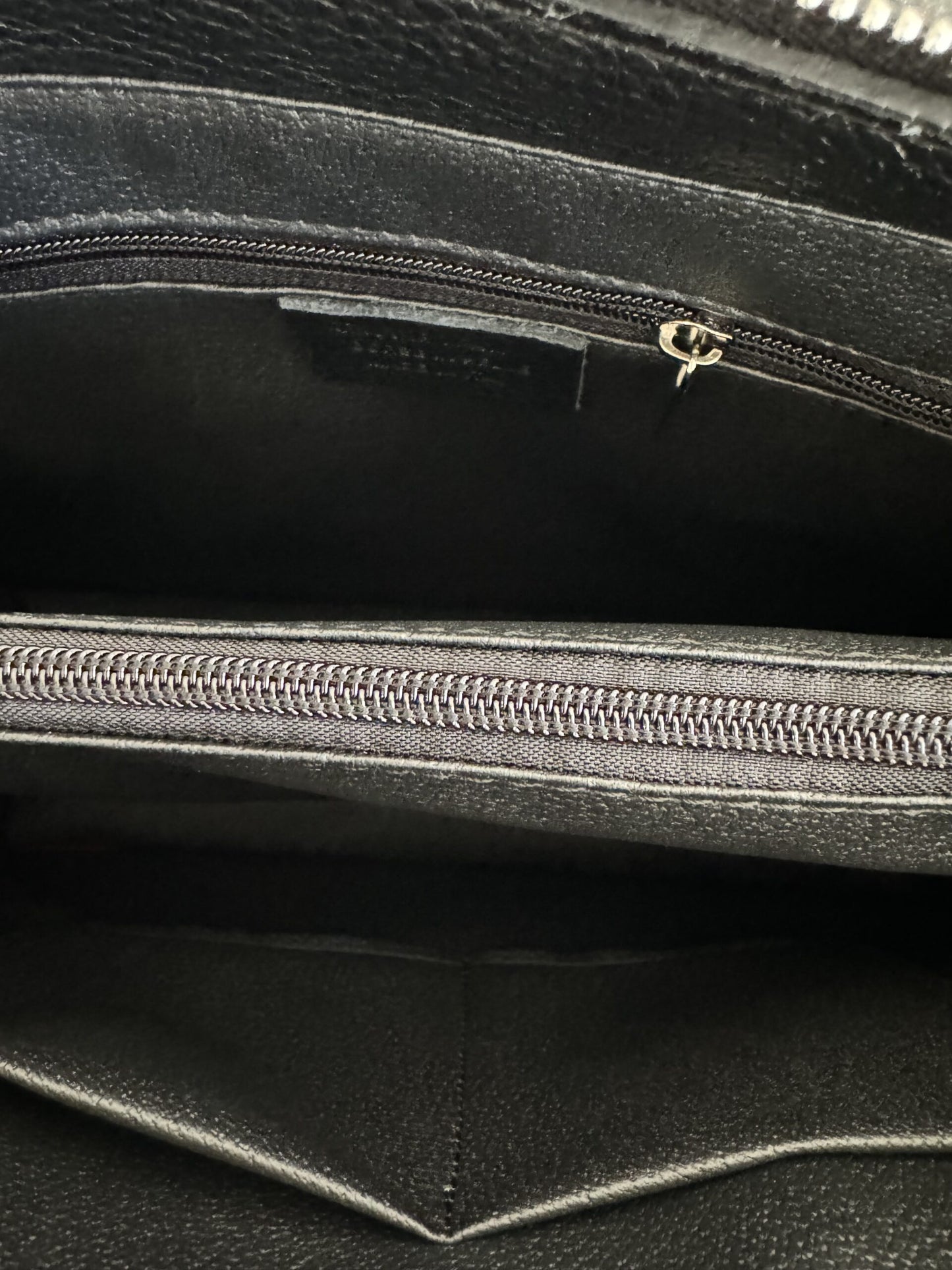 Borsa in vera pelle nero 12