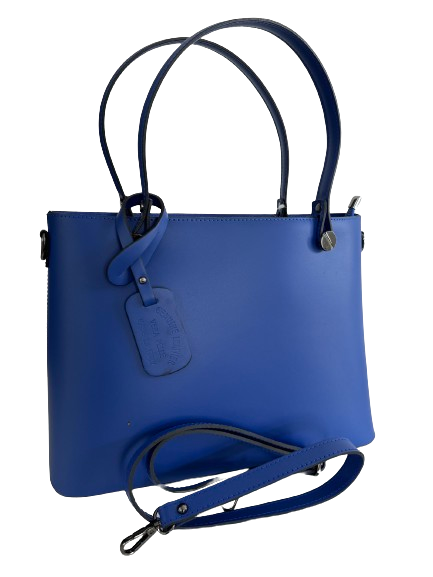 Borsa in vera pelle cobalto 24