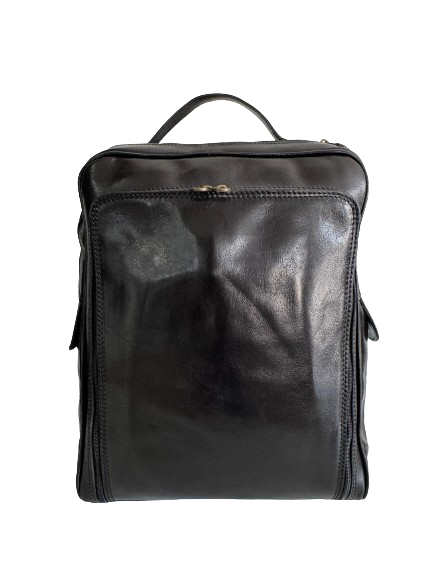 Zaino nero in pelle uomo brd