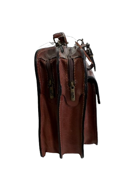 Borsa marrone in vera pelle dottore