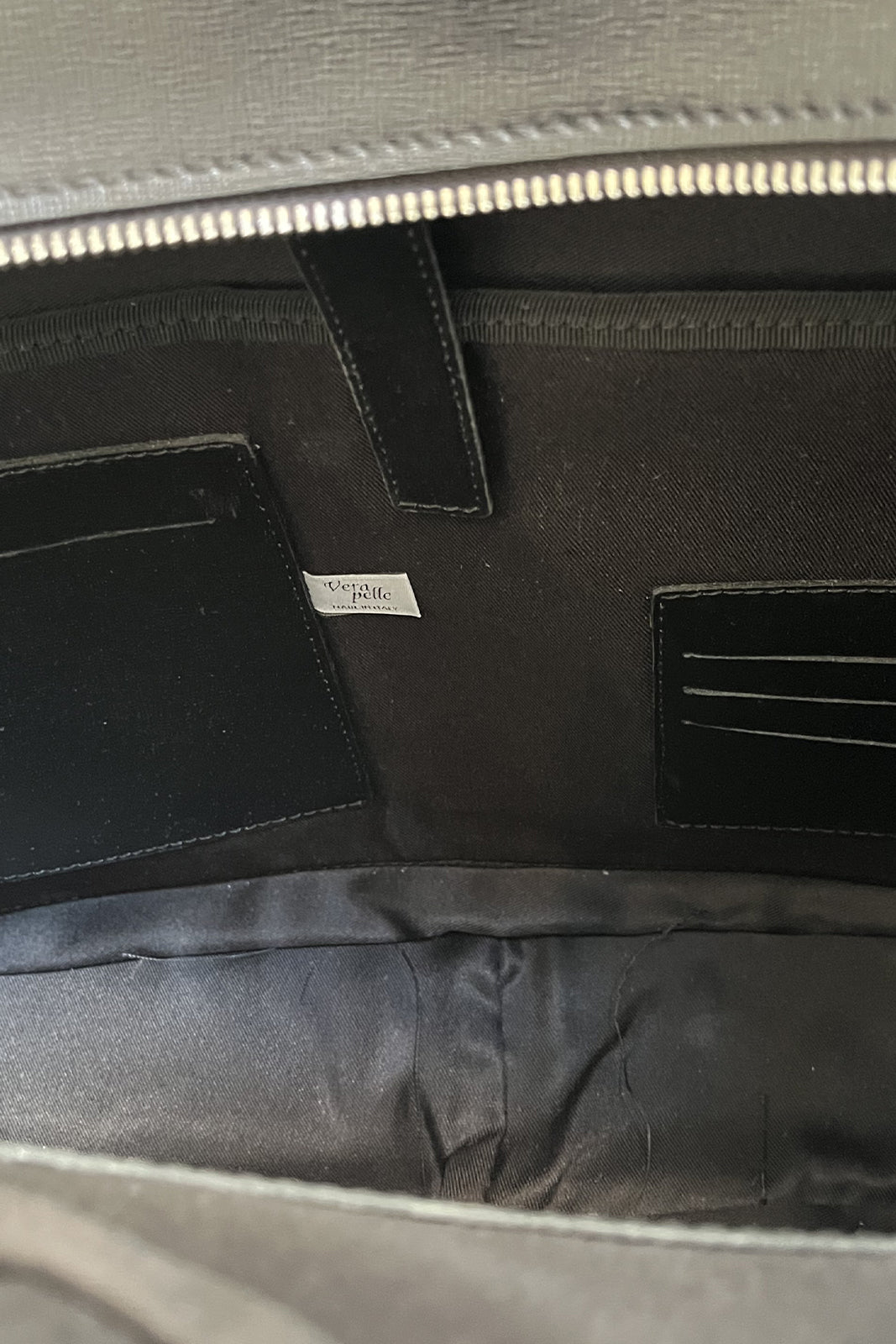 Borsa nera in vera pelle PC