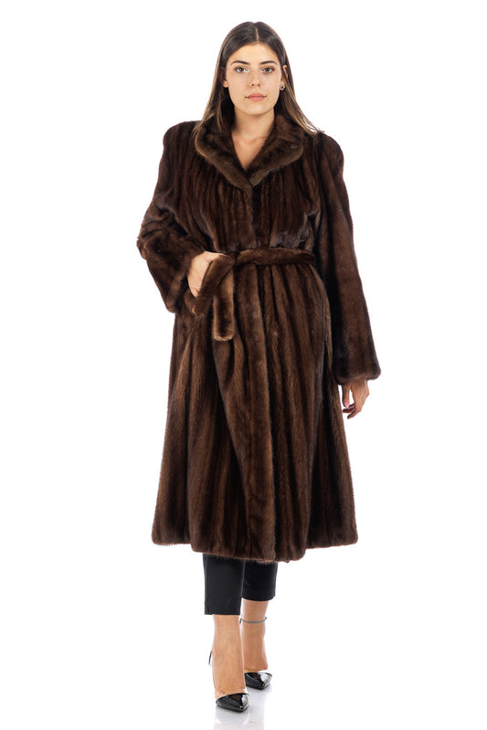 Cappotto di pelliccia di visone demy buff