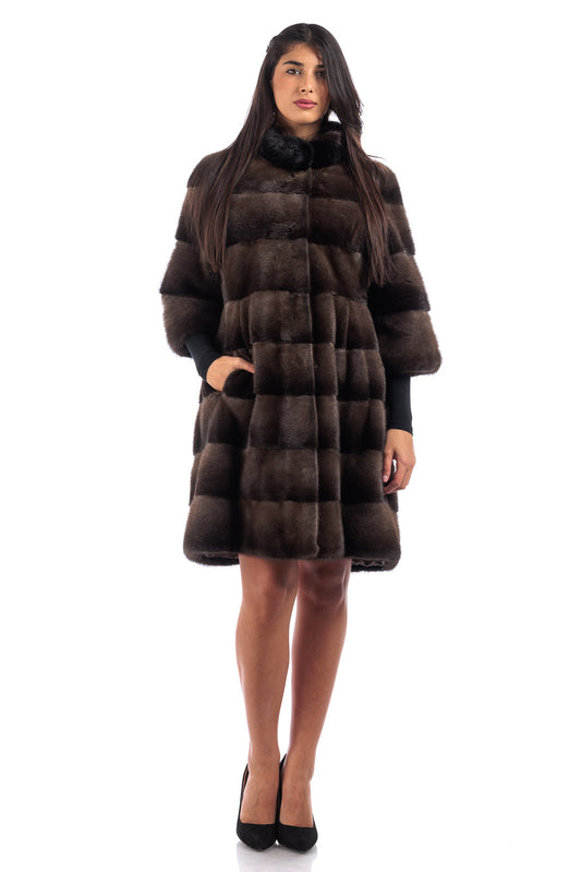 Cappotto di pelliccia di visone demy buff Impero