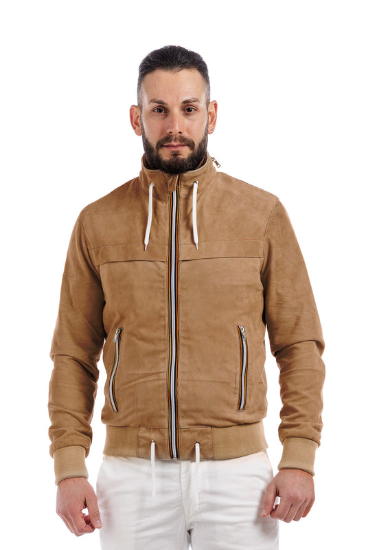 Bomber Gold Bunn con zip miele