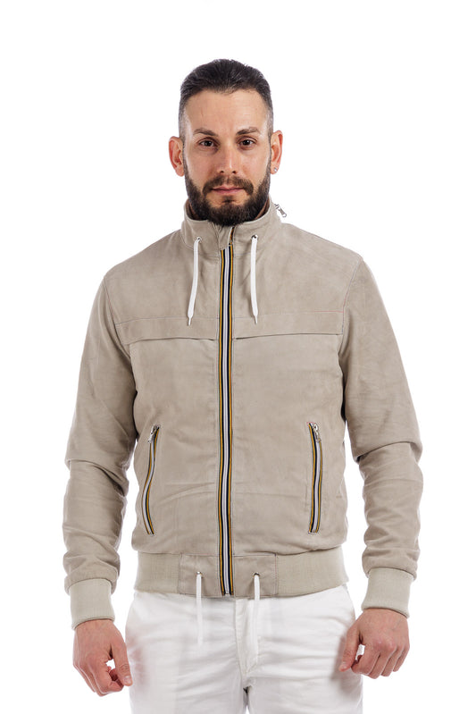 Bomber Gold Bunn con zip sabbia