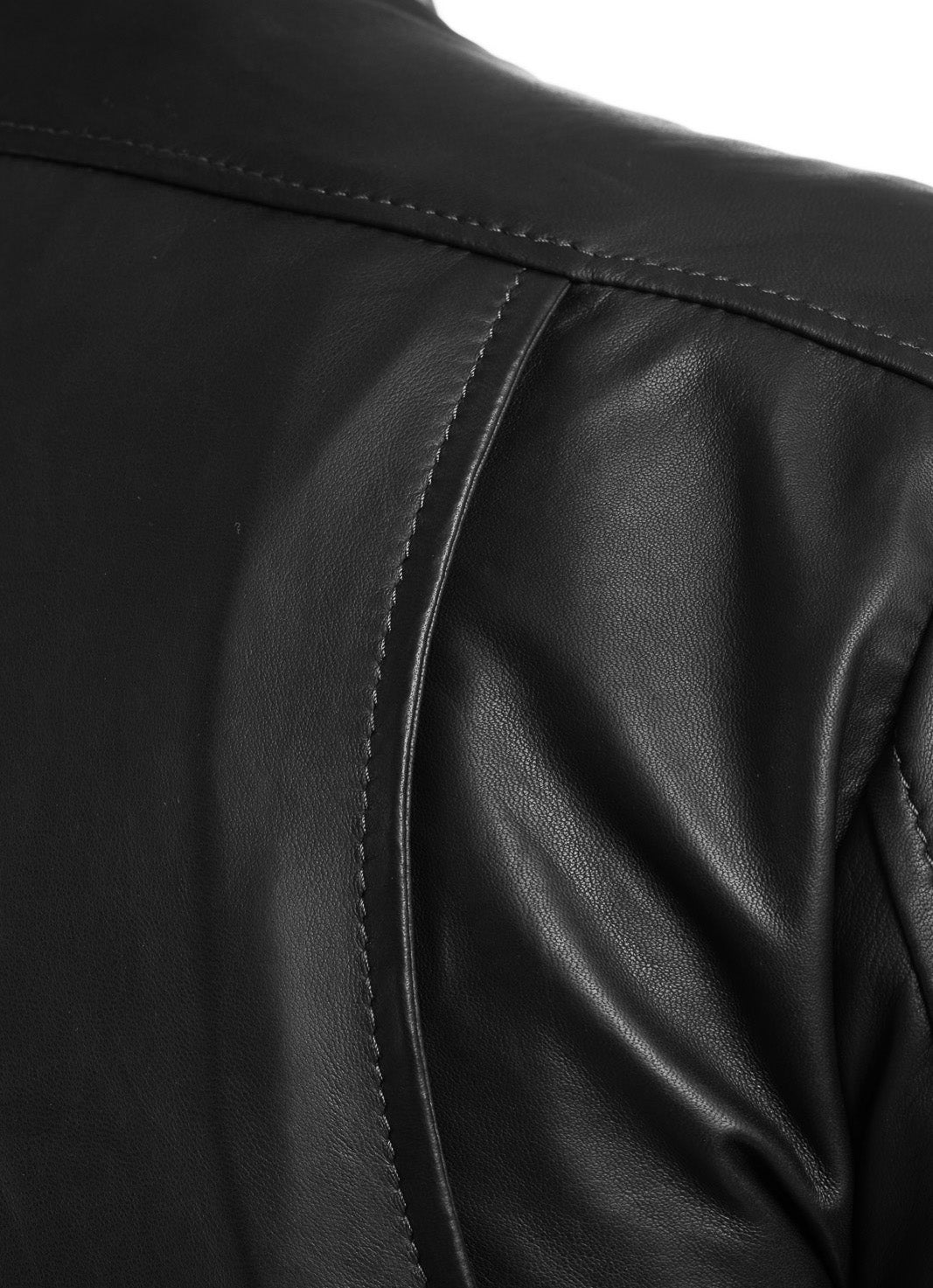 Giacca in pelle con zip DSQ nero