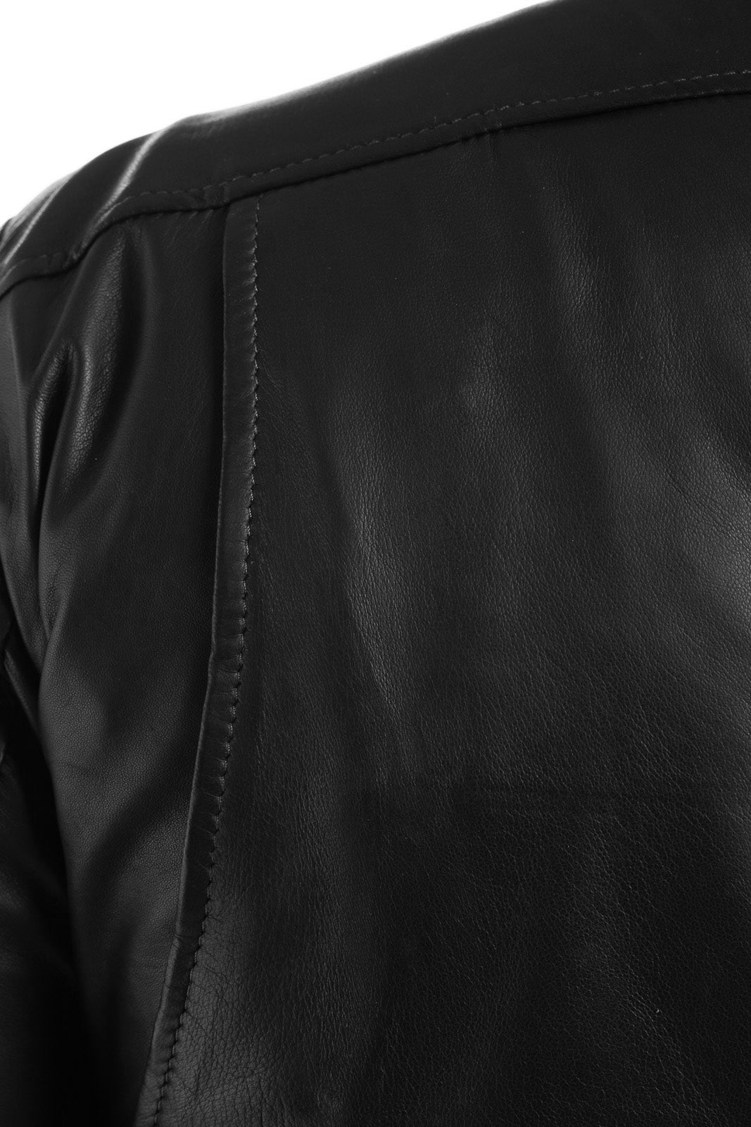 Giacca in pelle con zip DSQ nero