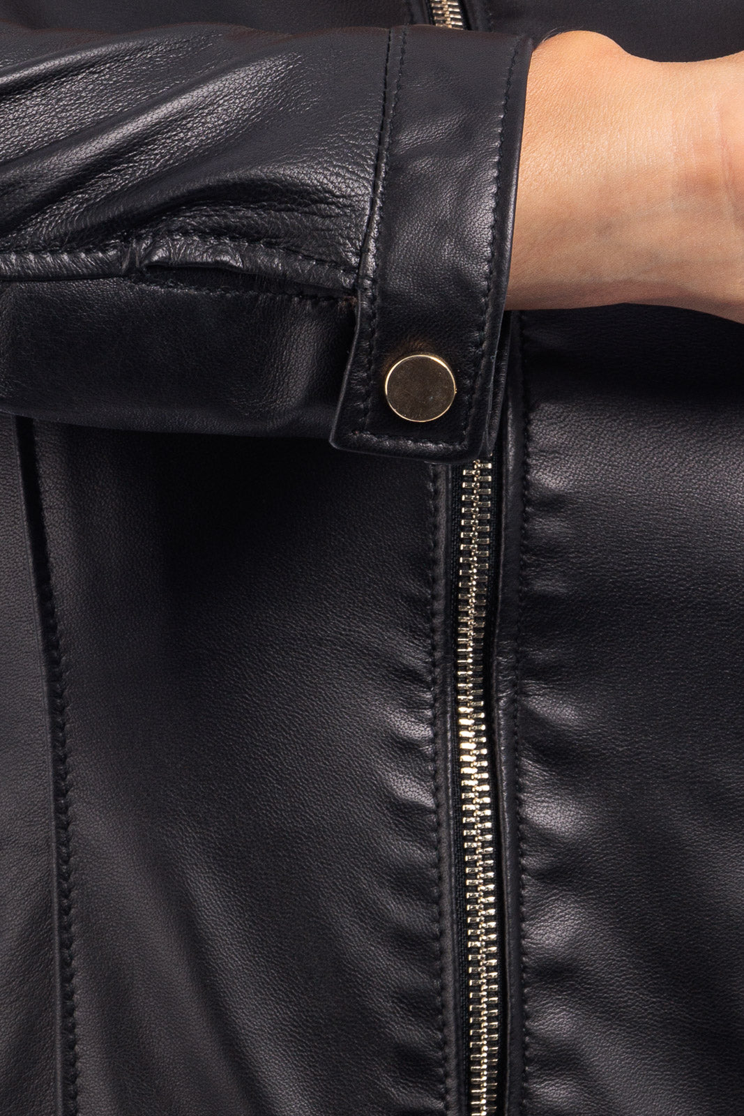 Giacca in pelle donna con zip PIT