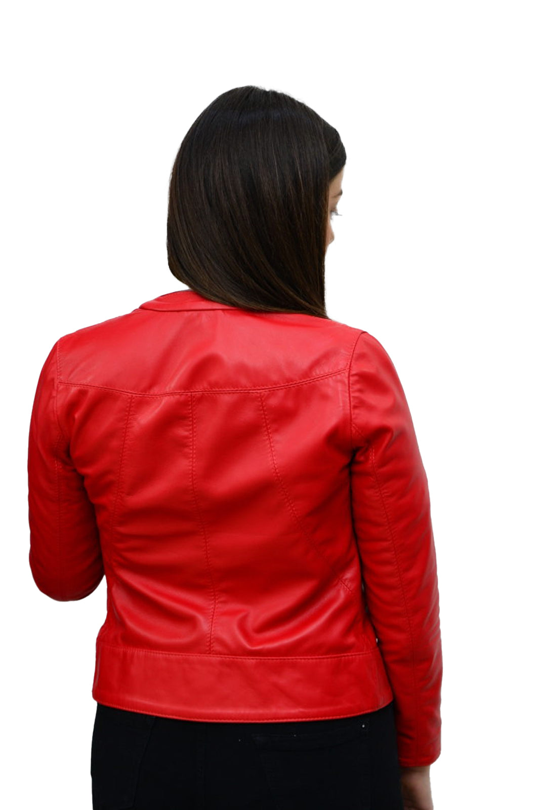 Giacca in pelle donna con zip RIS