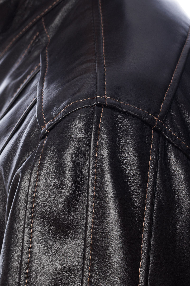 Giacca in vera pelle uomo con zip Deg