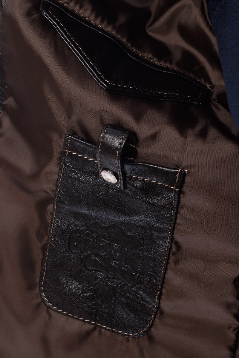 Giacca in vera pelle uomo con zip Deg