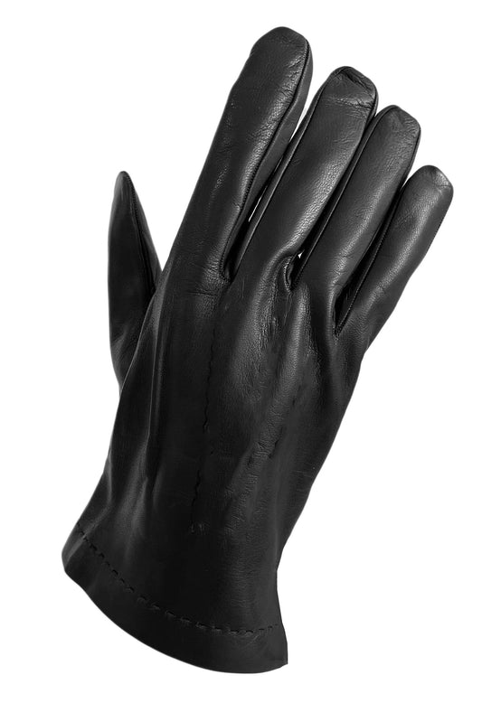 Guanto in vera pelle full touch da donna nero