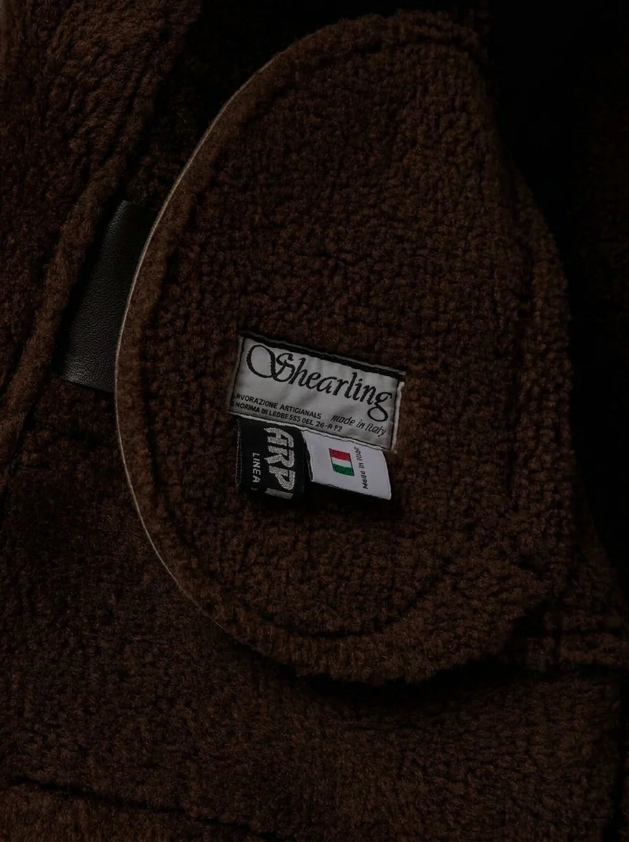 Bomber montone con zip aviatore ROCKY B3 marrone vintage bambino