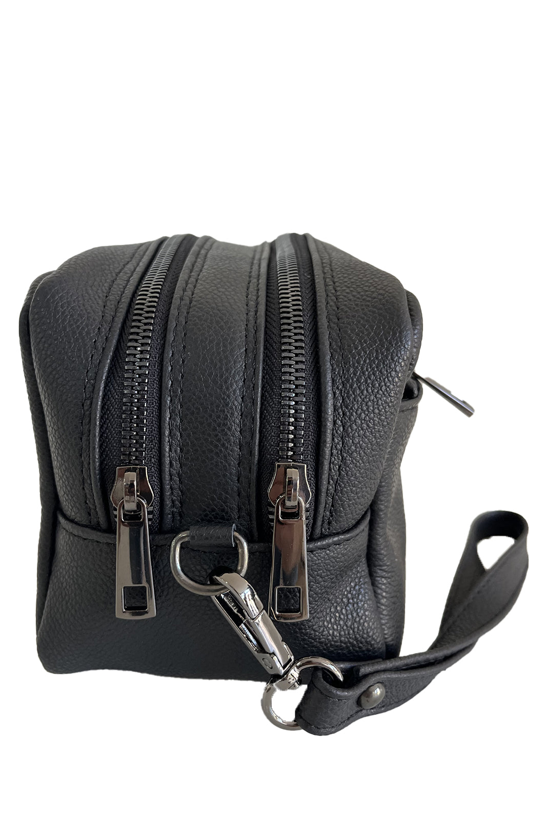 Pochette nera in vera pelle maxi